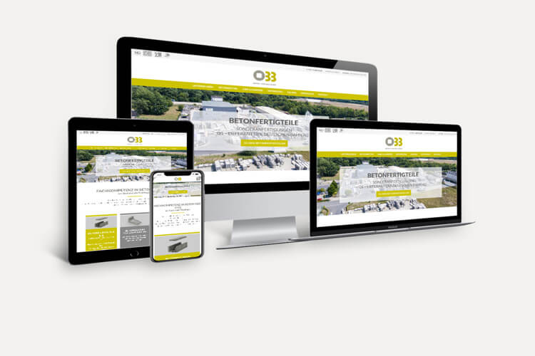 Webdesign und Konzeption OBB Beton Rudolstadt von KRiPPS medien | Webdesigner aus Saalfeld/Rudolstadt